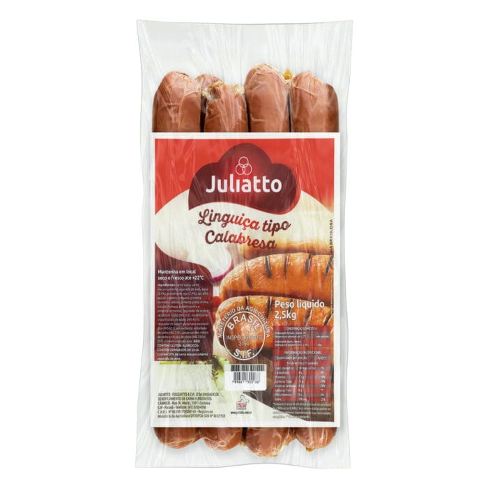 Linguiça Calabresa Reta Juliatto 2,5kg