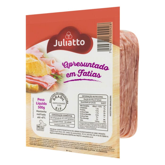 Apresuntado Fatiado Juliatto 500g - Image 3