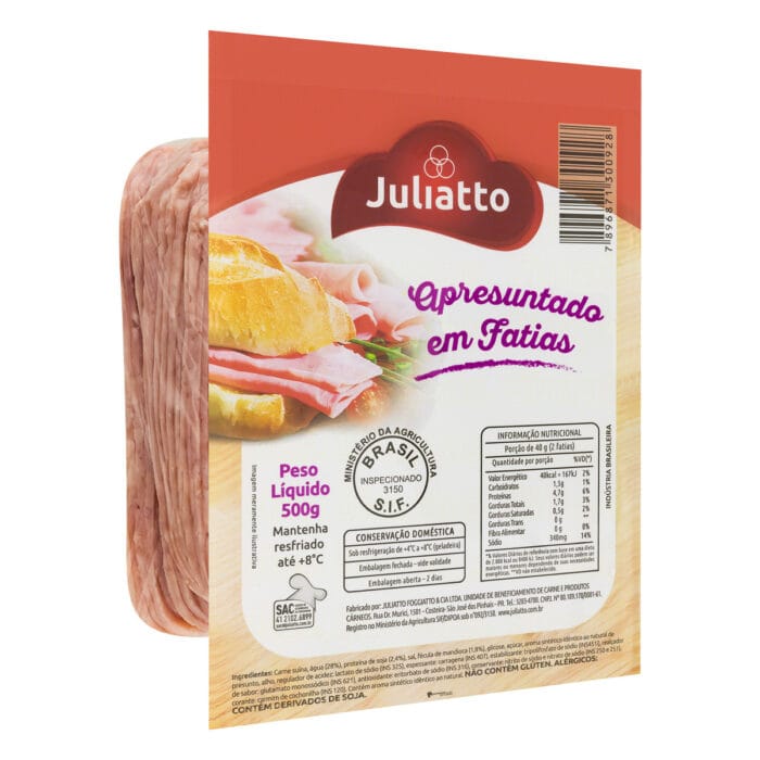 Apresuntado Fatiado Juliatto 500g - Image 4